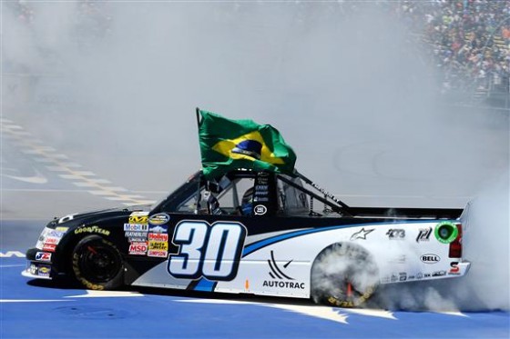 2012 Michigan Aug NCWTS Nelson Piquet with flag