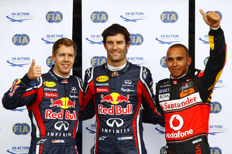 F1: Mark Webber partirá desde la pole position en Nurburgring, Pérez y Maldonado se quedaron en la Q2
