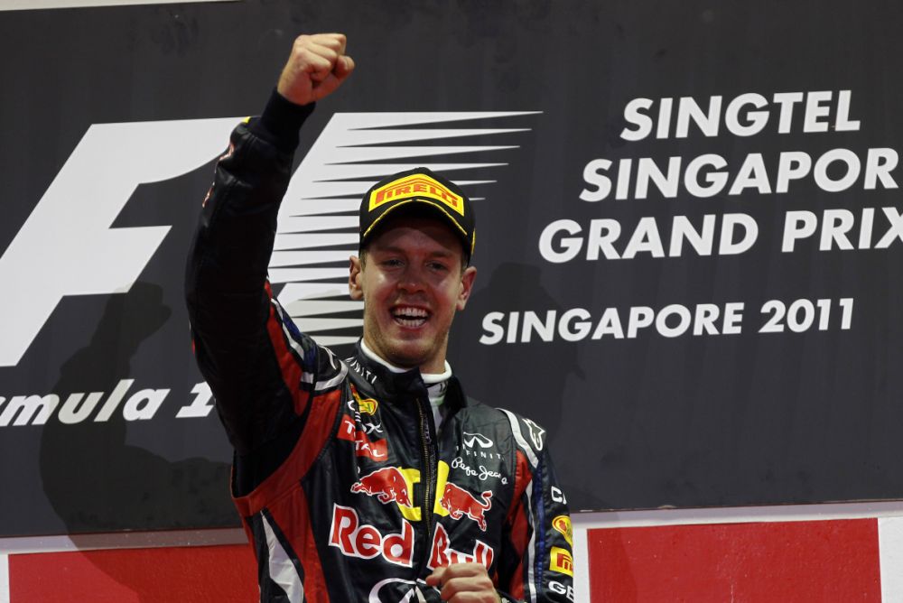 Fórmula 1: Sebastian Vettel domina en la noche de Singapur