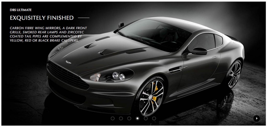 Lo nuevo de Aston Martin: DBS Ultimate se anuncia a través de la web