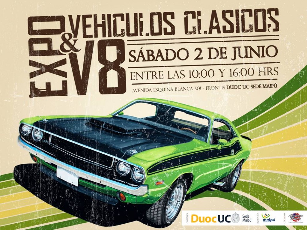 Panorama Tuerca: Exhibición de Muscle Cars y Autos Clásicos en el Duoc UC Sede Maipú
