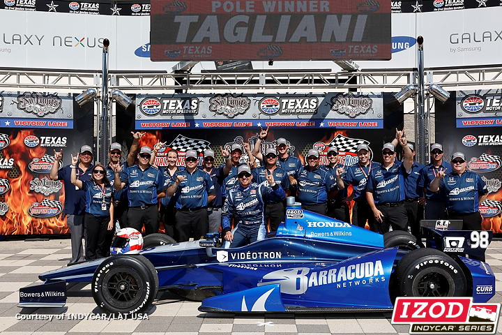 IndyCar descubre el verdadero valor del tiempo: Alex Tagliani marca la pole position en Texas