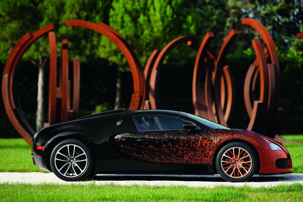 El Bugatti Veyron ideal para Sheldon Cooper: Números y fórmulas decoran el Veyron Grand Sport Bernar Venet