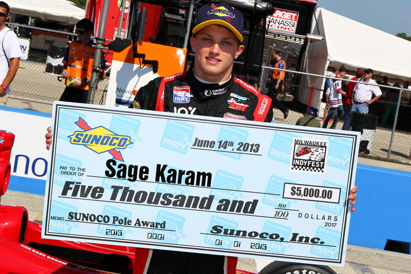 Indy Lights: Sage Karam largará desde la pole en Milwaukee