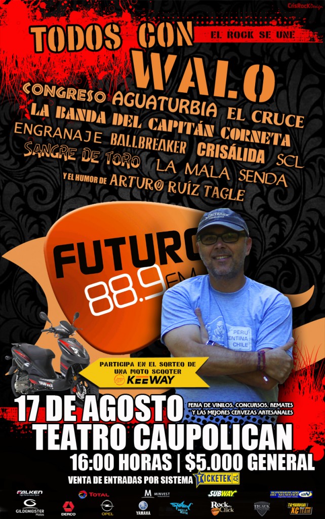 Todos con Walo: Panorama para mañana, evento a beneficio de Walo Frías en el Teatro Caupolicán