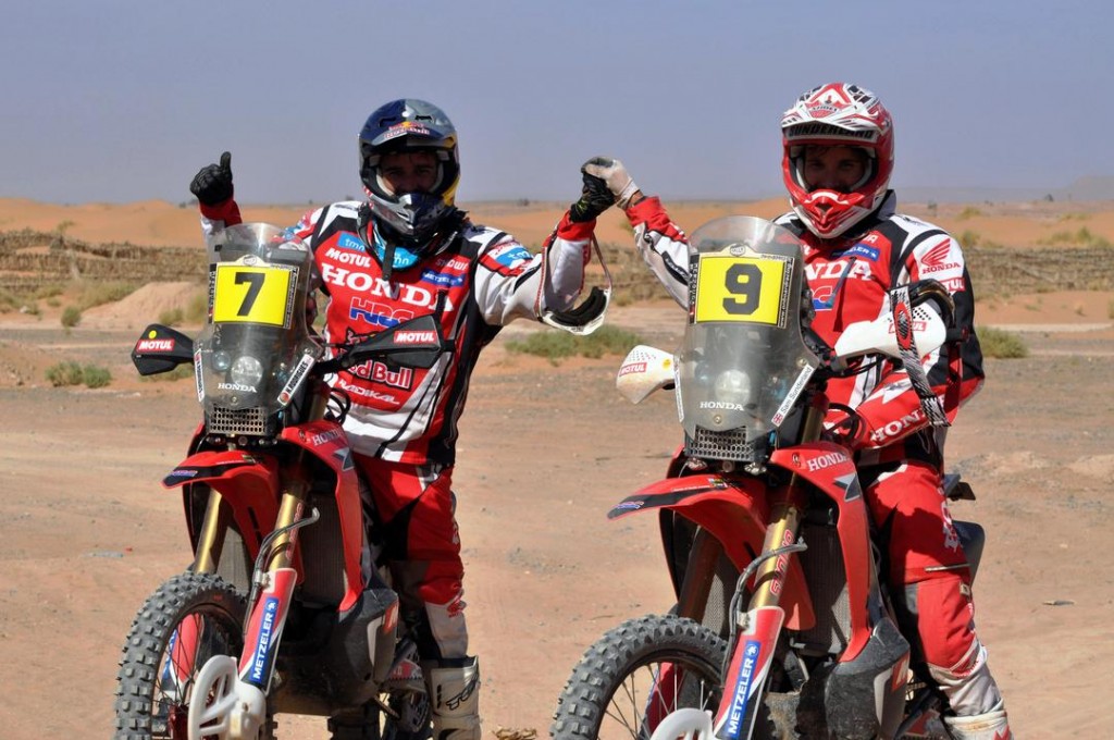 La nueva CRF450 Rally dakariana es pura Honda, Sam Sunderland se impone en el Merzouga Rally