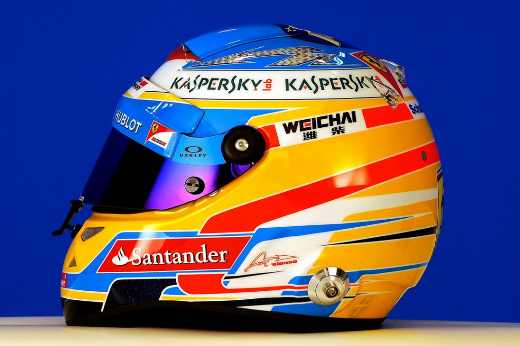 Conoce los cascos que usarán Fernando Alonso y Kimi Raikkonen en la temporada 2014 de la Fórmula 1