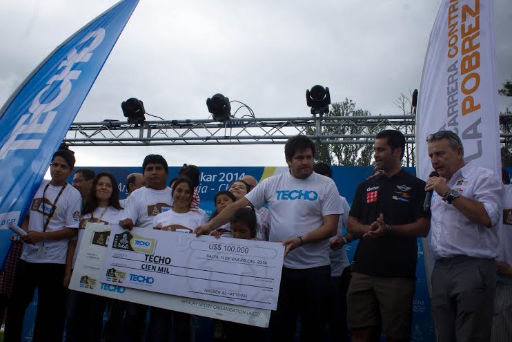 TECHO recauda 220 mil dólares en aportes en el Dakar 2014, incluyendo donación personal de Nasser Al-Attiyah
