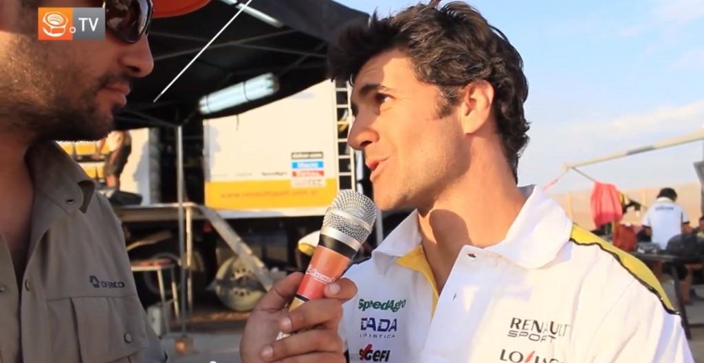 Dakar 2014, Emiliano Spataro del Renault Duster Team comenta la etapa 11 para Racing5 TV