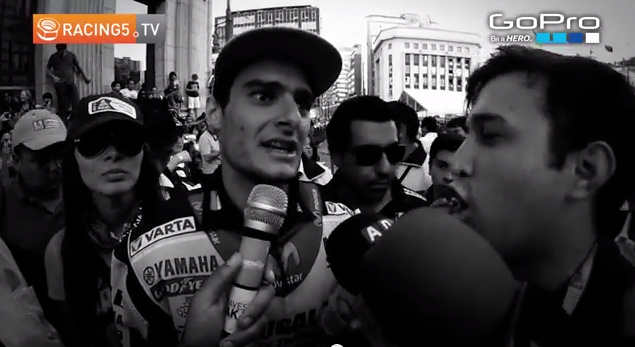 El campeón Ignacio Casale comenta su triunfo en el Dakar 2014 en el podio en Valparaíso