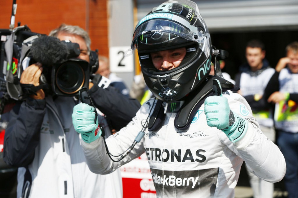 Fórmula 1, Nico Rosberg gana la pole position en complicada clasificación en Bélgica