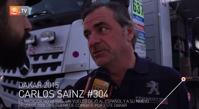 [Racing5 TV] Carlos Sainz comenta brevemente su abandono en el Dakar 2015