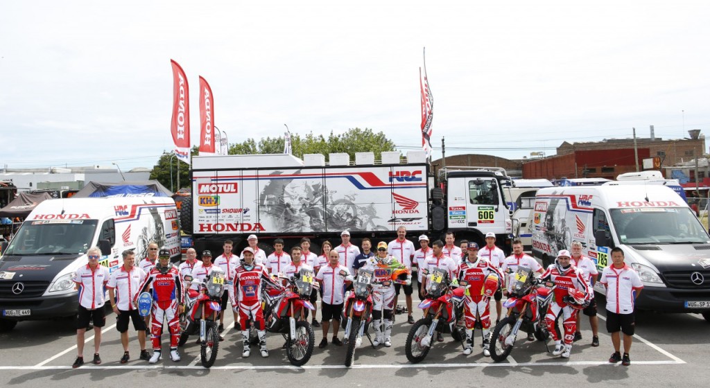 [Dakar 2015] El equipo oficial Honda, HRC, entra a Chile con ritmo dominante