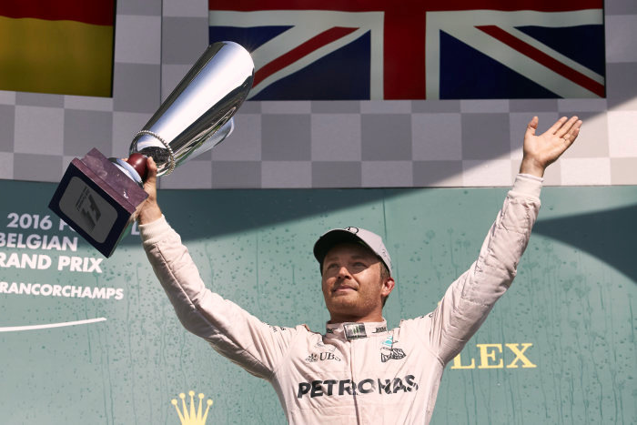 [Fórmula 1] Nico Rosberg triunfó en un caótico Gran Premio de Bélgica