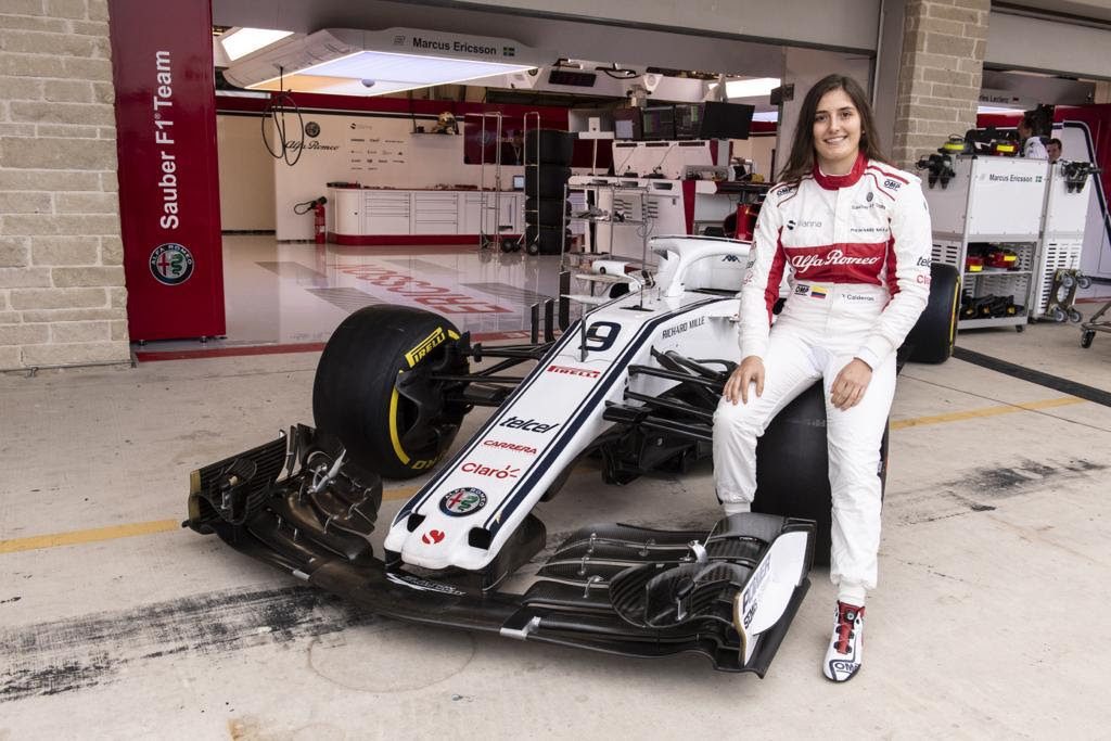 [Fórmula 1] Colombiana Tatiana Calderón conducirá el Alfa Romeo Sauber C37 en México