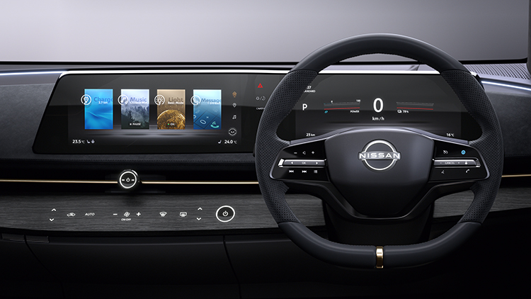 Nissan se replanteará el uso de pantallas en el interior para la nueva generación eléctrica