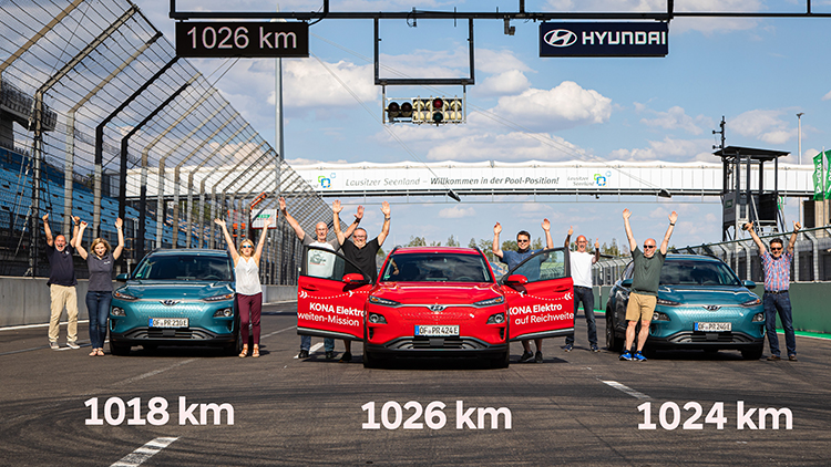 Hyundai rompe el récord de autonomía de un auto eléctrico con el Kona