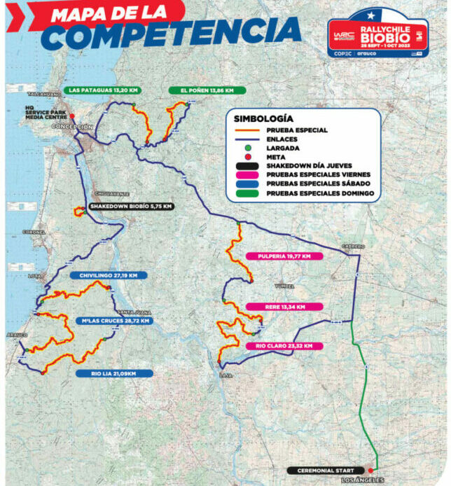 [WRC] Te presentamos el mapa y cronograma del Rally Chile Biobío